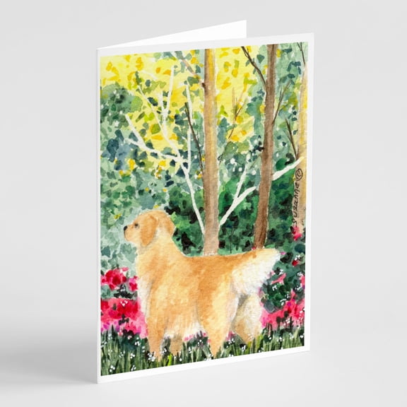 Golden Retriever Greeting Cards and Envelopes Pack of 8