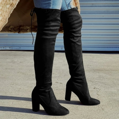 

New Years Eve Outfit Womens Boots Shoes Winter Snow Boots For Womenwomen Boots Winter Over The Knee Boots Long Boots Comfort Square Heels Shoes Gifts For Women Her Birthday Gifts F