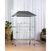 Prevue Pet Products Charming Aviary Flight Cage Jumbo Bird Cage with Rolling Base