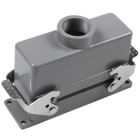 

Rectangular H24B-He-024-1 Heavy Duty Power 24 Pin Cores Line 16A 500V Screw Feet Aviation Plug Socket 139x43x72Mm