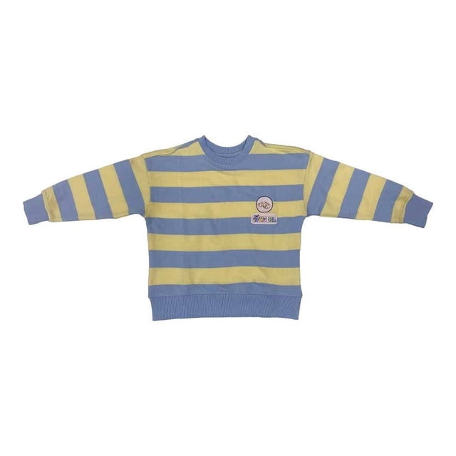 Sudadera George para Niña Cuello Redondo Diseño Rayas Horizontales Gruesas Amarillo Talla 10