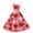 Watermelon Red, variant on Dresses for Women 2026 Valentine's Day Floral Print Off-Shoulder Punk Retro Dress Red M