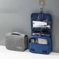 thumbnail image 6 of Portable Large Capacity Water-resistant with Hook Travel Toiletry Bag Cosmetic Organizer Bag Hanging Makeup Bag Makeup Case WINE RED, 6 of 8