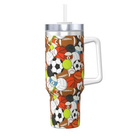 

Tideii Colorful Balls for 40OZ Ice Cup Stainless Steel Heat-insulating and Cold-insulating Water Cup with Handle Suitable for Indoor and Outdoor Activities