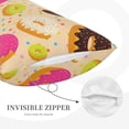 thumbnail image 5 of Naloa Donuts Pillowcase, Throw Pillowcase, Wrinkle-Free, Stain-Resistant with Hidden Zipper for Bedroom Sofa - 20"x30", 5 of 9