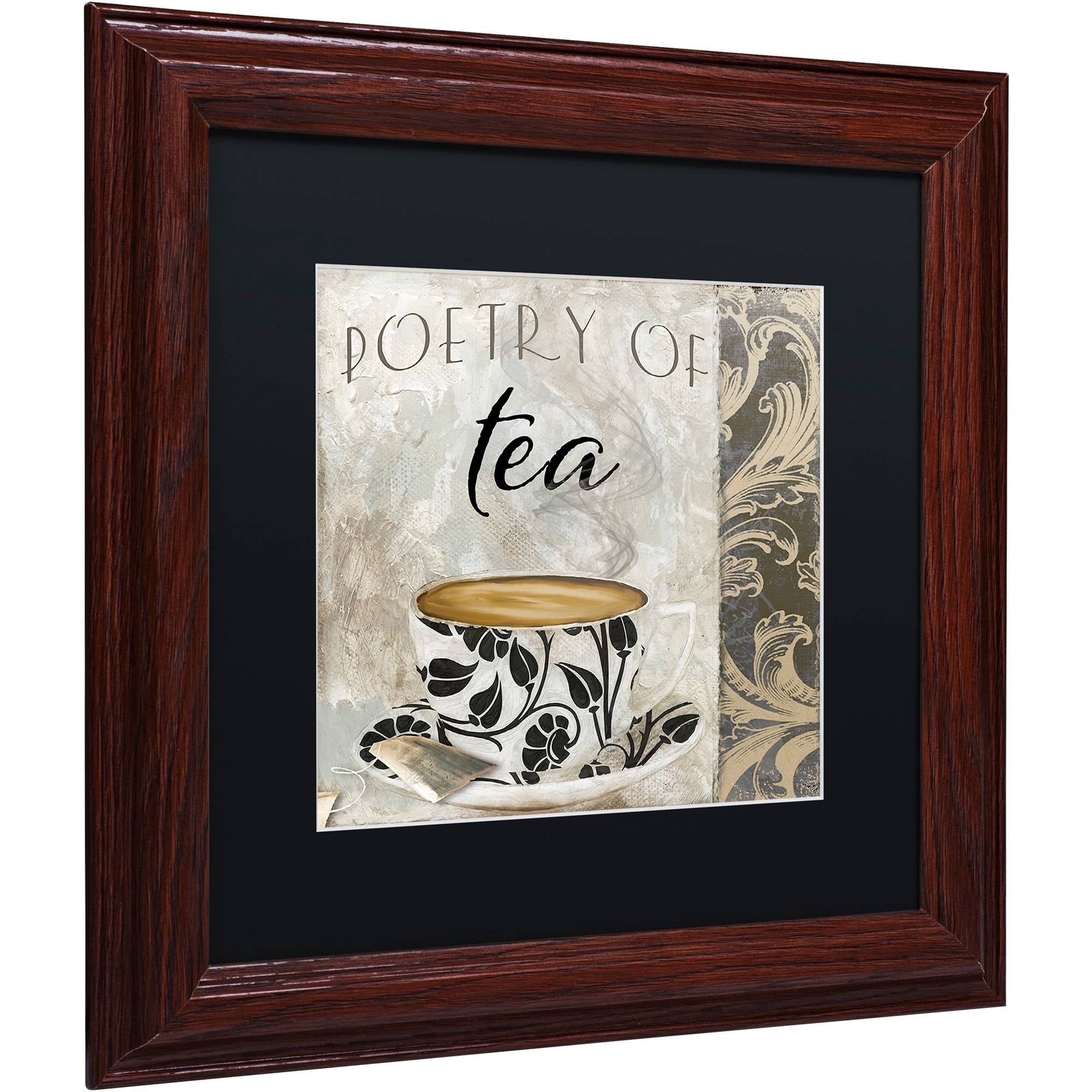 Trademark Fine Art "Art of Tea II" Canvas Art by Color Bakery Black Matte, Wood Frame