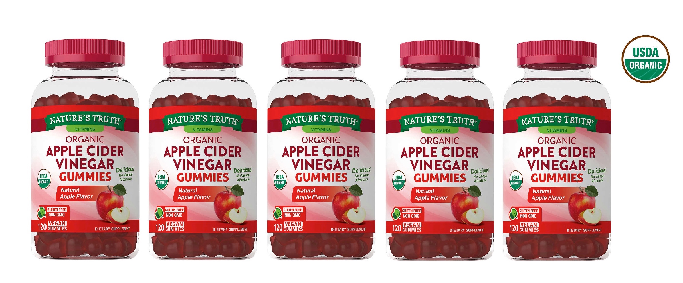 Nature's Truth USDA Organic Apple Cider Vinegar 500 mg., 120 Gummies