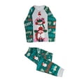thumbnail image 6 of Elippeo Christmas Family Pajamas Matching Set, Snowman Print Long Sleeve T-shirt with Pants Sleepwear Loungewear, 6 of 8