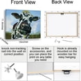 thumbnail image 2 of HFDF Cow Wall Art - Funny Cows with Bandanas, Canvas Cow Prt, Western Decor for Home, Farmhouse, Bedroom, Kitchen, Nursery 24x16inch Framed, 2 of 6