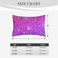 thumbnail image 6 of Naloa Pink Purple Glitter Pillowcase, Throw Pillowcase, Wrinkle-Free, Stain-Resistant with Hidden Zipper for Bedroom Sofa - 14"x20", 6 of 9