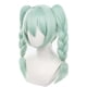 thumbnail image 1 of Peluca para cosplay con forma de coleta trenzada, color verde menta claro, 45 cm, 1 of 2