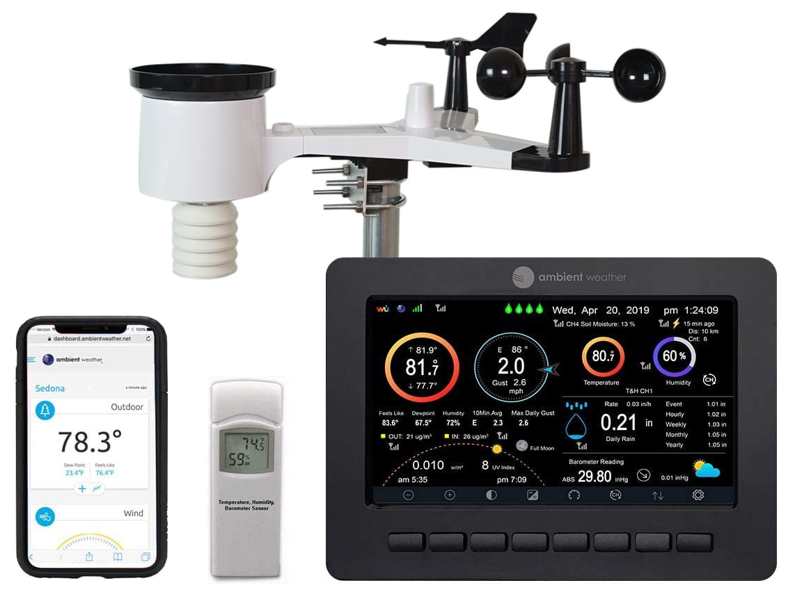 Ambient Weather WS-2000 Smart Weather Station with WiFi Remote Monitoring  and Alerts