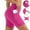 Hot Pink, variant on Fglymey Biker Shorts Women - High Waisted Workout Gym Spandex Booty Yoga Volleyball Shorts Dark Gray L