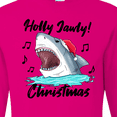 thumbnail image 4 of Inktastic Shark Holly Jawly Christmas Long Sleeve T-Shirt, 4 of 5