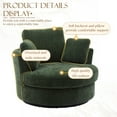 thumbnail image 2 of Muumblus Large Swivel Chair, Modern Oversize Accent Barrel Chair Comfy Round Armchair for Living Room, Green, 2 of 6