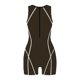 thumbnail image 4 of WILLBEST Traje de Baño Corto para Mujer, Traje de Baño para Mujer, Traje de Baño Corto de Manga Corta, Traje de Baño deportivo con Línea de contraste y Esnórquel para Surf, 4 of 5