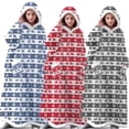 thumbnail image 4 of Sudadera con capucha de Navidad para hombre y mujer, suéter gigante, manta superlarga, cálida, de gran tamaño, para invierno, 4 of 4