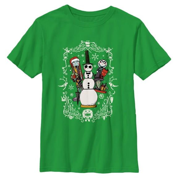 Boys The Nightmare Before Christmas Sally and Snowman Jack T Shirt
