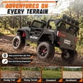 thumbnail image 3 of WOWEHICLE 24V Ride on Toys, 4×200W Motor, Kids Power Car Wheels with Remote, 2 Seater Ride on Car for Boys Girls, Electric Car for Kids with Music, LED Lights, 3-8 Years Old, Black, 3 of 8