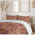 thumbnail image 6 of Ambesonne Paisley Duvet Cover Sets, Vivid Flowers and Dots, 2-King, Multicolor, 6 of 7