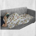 thumbnail image 6 of Floral Soft Flannel Fleece Blanket, Flowers Field Rural Plants Meadow Blooms Growth Harvest Herbs Botanical, Cozy Plush for Indoor and Outdoor Use, 60" x 80", Dark Orange Yellow Plum, by Ambesonne, 6 of 6