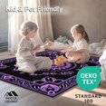 thumbnail image 4 of ODIKA 5'x7' Machine Washable Non-Slip Area Rug, Medallion with Intricate Symmetrical Lotus Motifs High Traffic Rug, Black, 551244, 4 of 7