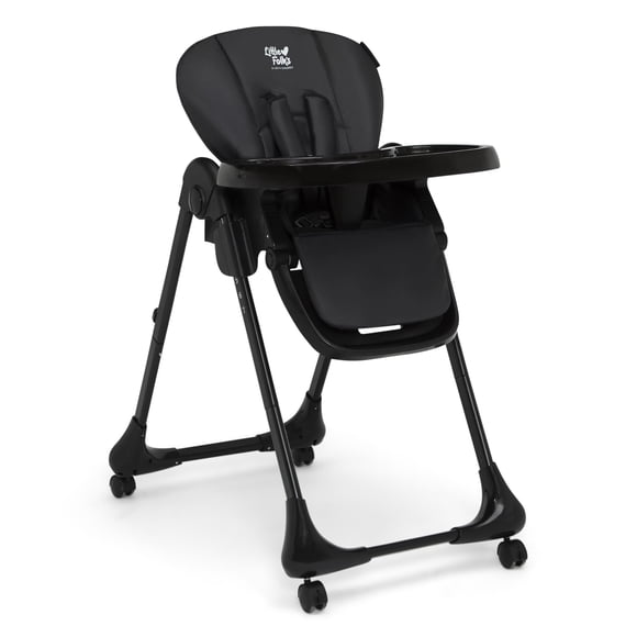 Trona Delta Children Little Folks 2 en 1, plegada delgada, negra