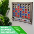 thumbnail image 3 of GoSports Wall Mounted Giant 4 in a Row - Jumbo Four in a Row with Coins - Gray Stain, 3 of 6