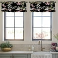 thumbnail image 4 of LALILO Kitchen Curtain Valance Planet Green Hills And Field Rod Pocket Window Curtain 52"x 18" Set of 2, 4 of 7