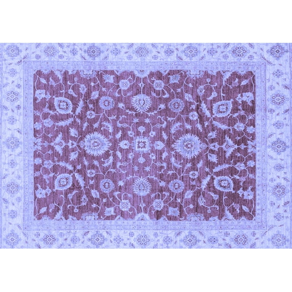 Ahgly Company Indoor Rectangle Oriental Blue Traditional Area Rugs, 2' x 4'