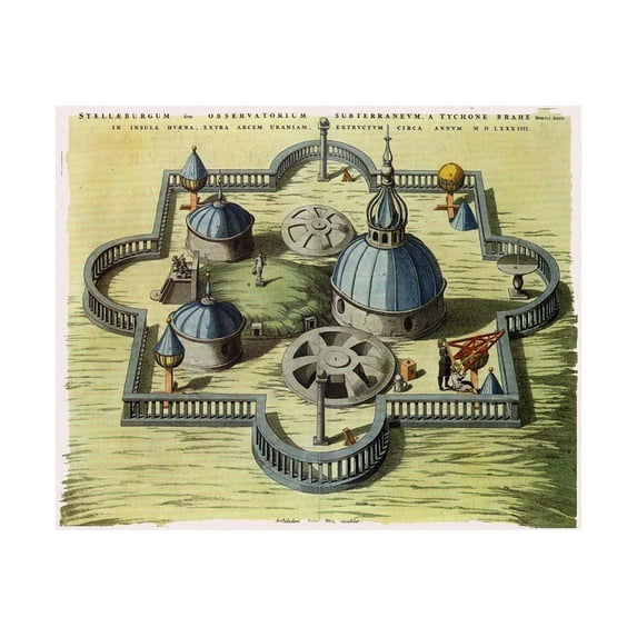 24x36 gallery poster, Tycho Brahe's observatory Stjerneborg
