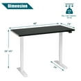 thumbnail image 3 of Costway 48" Electric Sit to Stand Desk Adjustable Standing Workstation w/Control, 3 of 10