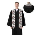 thumbnail image 4 of Fotbe Vintage Butterflies Printed Class of 2024 Graduation Stole, 4 of 7