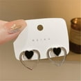 thumbnail image 4 of SUSHANG Love Earrings Black Heart Shaped Earrings for Women Stylish and Versatile Cold Hearted Fashion Earrings, 4 of 9