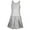 Grey, variant on Full Slip Sleeveless Under Dress With Built In Crop Top for Teen Girls - 95% cotton, 5% Lycra Top