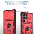 thumbnail image 2 of Allytechgroup Rugged Phone Case for Samsung Galaxy S25 Ultra 6.9", Full Protection Galaxy S25 Ultra Case with Screen Protector, Kickstand, Sliding Camera Cover, Car Mount Compatible, Red+Black, 2 of 10