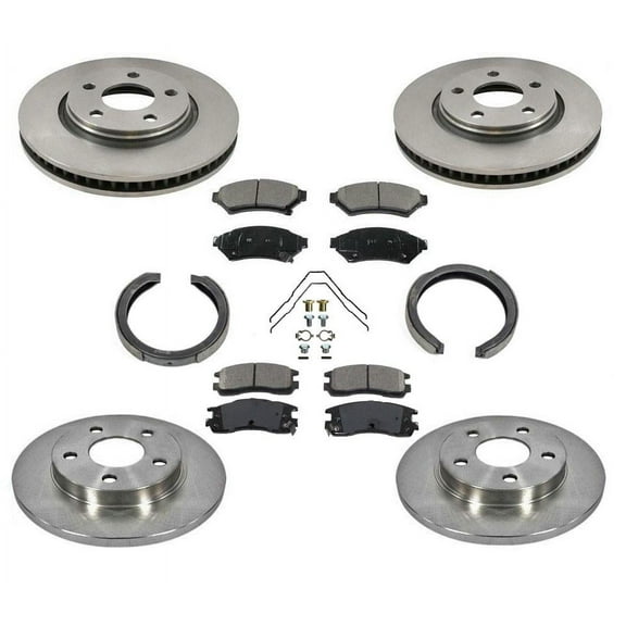 Brake Rotors Ceramic Brake Pads & Shoes For 2005-2009 Buick Allure Lacrosse V6
