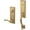Gold, variant on Baldwin 85355190LENT Stonegate Evolved Handleset, Keyed Entrance Set Left Hand - Satin Black