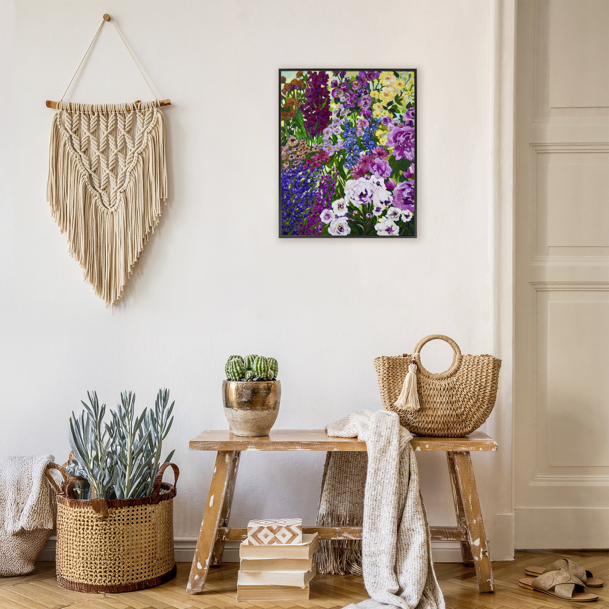 Stupell Industries Lush Greenhouse Garden Flowers Black Framed Giclee Art, design by Lee Ann Zirbes