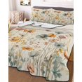 thumbnail image 3 of Quilts Twin Size, Spring Floral Soft Comforter Bedding Set for Bed, Elegant Flowers Summer Botanical Rustic Lightweight Quilted Bedspread with Pillow Cover(2 Pieces) for All Season, 68x86 Inch, 3 of 6