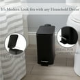 thumbnail image 4 of Bath Bliss Slim 1.3 gal Iron Step Pedal Bathroom Wastebasket with Soft Close Lid, Black, 4 of 8