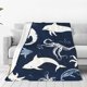 thumbnail image 2 of Mantas de vida marina con delfines Manta de vida marina Manta de océano Manta de cama suave y cálida de 40" x 30", 2 of 8