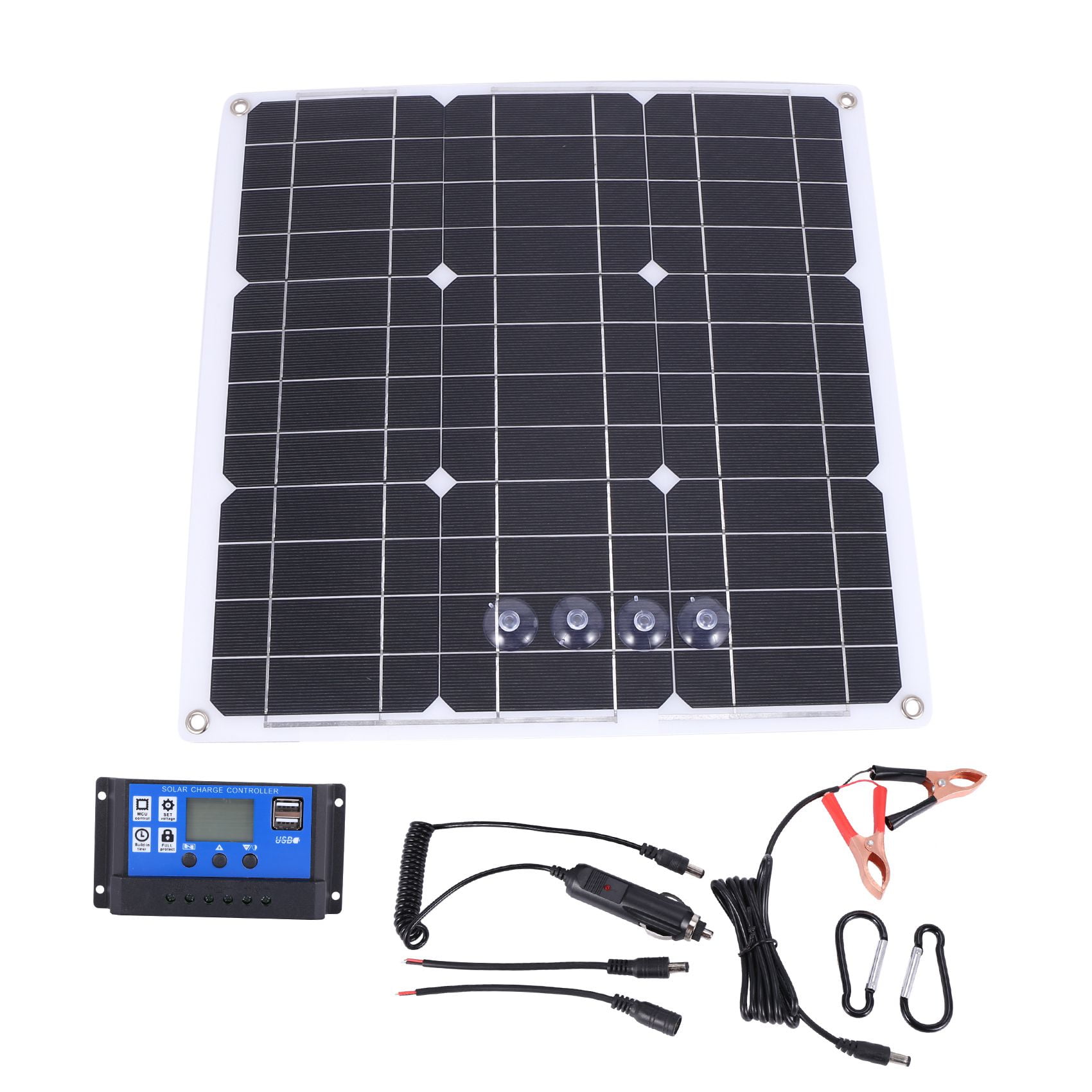 200 Watt 200w Solar Panel Kit With Lcd Solar Controller 12v Rv Boat Walmart Com Walmart Com