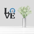 thumbnail image 2 of Blue Bichon Frise Metal Wall Artwork LOVE, 2 of 2