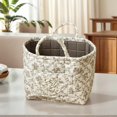 thumbnail image 1 of Car Storage Basket Organizer, Large Capacity Quilted Fabric Bin with Handles, Foldable Car Trunk Back Seat Storage for Groceries, Home Closet Use, Style-F, 1 of 5