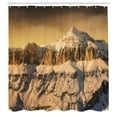 thumbnail image 3 of Ambesonne Winter Shower Curtain, Overcast Sky Mountain, 69"Wx84"L, Sepia, 3 of 5