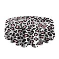 thumbnail image 5 of Pink Leopard Butterfly Pattern Round Tablecloth 60"x60",Wrinkle Wipeable Table Cloth for Kitchen Dining Room Picnic Patio Party, 5 of 6