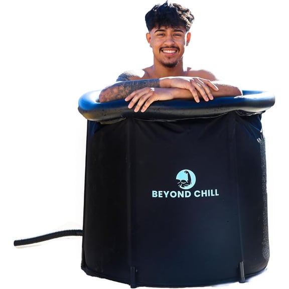 Portable 5-Layer Inflatable Ice Bath Tub With Cover - Perfect For Muscle Recovery Athletes Large 95 Gallon Plunge Cold Water rapy Training