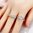 thumbnail image 3 of Wedding 925 Silver Rings Women Gorgeous Cubic Zirconia Jewelry Size 6-10, 3 of 8