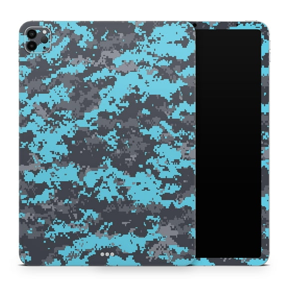 DesignSkinz Bright Turquoise and Gray Digital Camouflage Full-Body Skin Decal Wrap Cover for iPad (A1219/A1337)